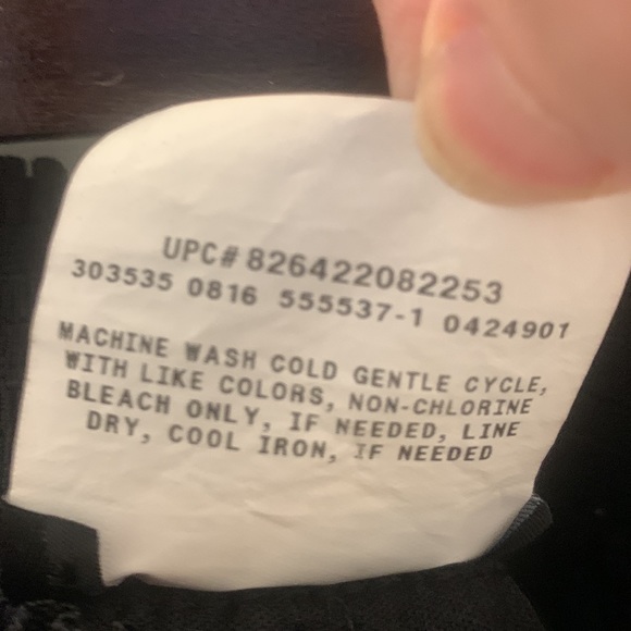 New Directions Sz M Black Pants w/sheer overlay & fancy elastic waistband NWOT - Picture 5 of 7